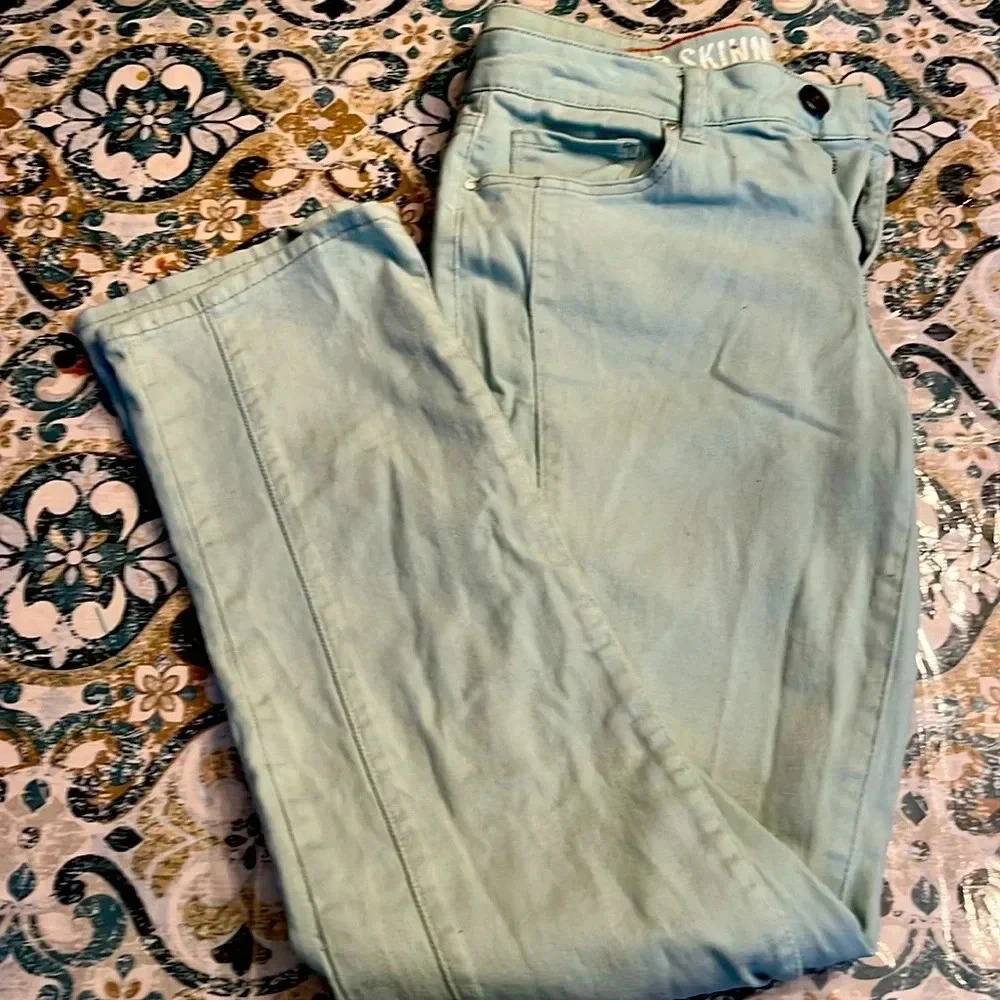 Light teal jeans